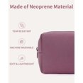 thumbnail image 3 of Travel Makeup Cosmetic Bag Neoprene Waterproof Soft for Women with Large Capacity Portable Pouch Lightweight Toiletry Organizer Purse, Pink, 3 of 6