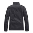 thumbnail image 4 of WenVen Men's Spring Lightweight Cotton Jacket Long Sleeve Utility Work Jacket Gray 2XL, 4 of 9