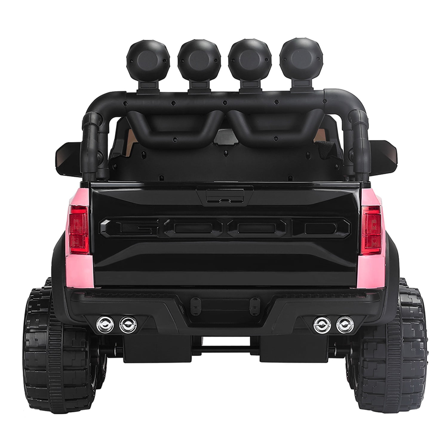CIPACHO Kids 12V Ride On Truck, Battery Powered Toy Car w/Spring Suspension, Remote Control, 3 Speeds, LED Lights, Pink