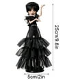 thumbnail image 3 of Wednesday Addams Doll,Wednesday Addams Gifts,Gaming Action Figures,Wednesday Doll Adams Collection Model Doll Ornaments Exquisite And Beautiful Tabletop Ornaments-9.8", 3 of 5