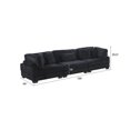 thumbnail image 4 of Bentley Setup 2 Modern style Sectional made with Corduroy Fabric in Black, 4 of 18