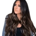thumbnail image 2 of DOPI Human Hair Wigs For Women Curly Synthetic Fashion Long Net Rose Wavy Natural Women Wig Wigs Brown wig, 2 of 4