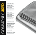 thumbnail image 7 of Protarp 16 Mil Extreme Heavy Duty Tarp Camping Tarpaulin Waterproof Cover, Silver/Black 10′ X 12′Ft, 7 of 7