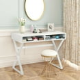 thumbnail image 4 of Gymax Modern Computer Desk Writing Desk Makeup Vanity Table Storage, 4 of 10