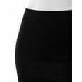 thumbnail image 3 of Doublju Women's Stretchy Midi Pencil Skirts (Plus Size Available), 3 of 4