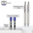 thumbnail image 2 of Mr. Pen- Mechanical Pencils 0.5, Pack of 2, Metal Mechanical Pencil with Lead and Eraser, Drafting Pencil, Drawing Pencil, Mechanical Pencil, 2 of 7