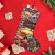 thumbnail image 4 of Garbage Pail Kids Tema: Calcetines de Navidad, fino lino blanco para colgar en escaleras y chimenea, decoración navideña para el hogar, regalo de Navidad.54cm×38cm, 4 of 5