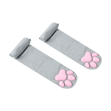

3D Cat Claw Silk Thigh High Stockings Cute Women Thigh High Kawaii Cat Paw Pad Claw Socks