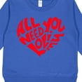 thumbnail image 3 of Inktastic All You Need is Love Red Heart Shape Toddler Sweatshirt, 3 of 4