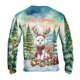thumbnail image 2 of Merry Christmas Santa Reindeer Antlers Bichon Frise Sleigh Xmas Winter Holiday All Over Print 3D Sweatshirt Unisex Merch Bichons Dog Lovers Gifts Idea - 00023, 2 of 6