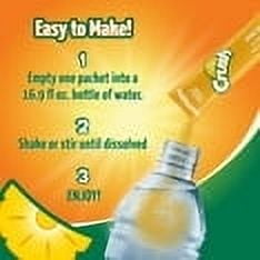 Crush Pineapple Powder Drink Mix Sugar Free 6 Count (Pack of 8)