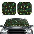 thumbnail image 2 of Xecao St. Patrick's Day8 for Foldable Car Sun Shades (2-Pack) offer sun protection with an easy-fold design for convenient windshield shading., 2 of 7