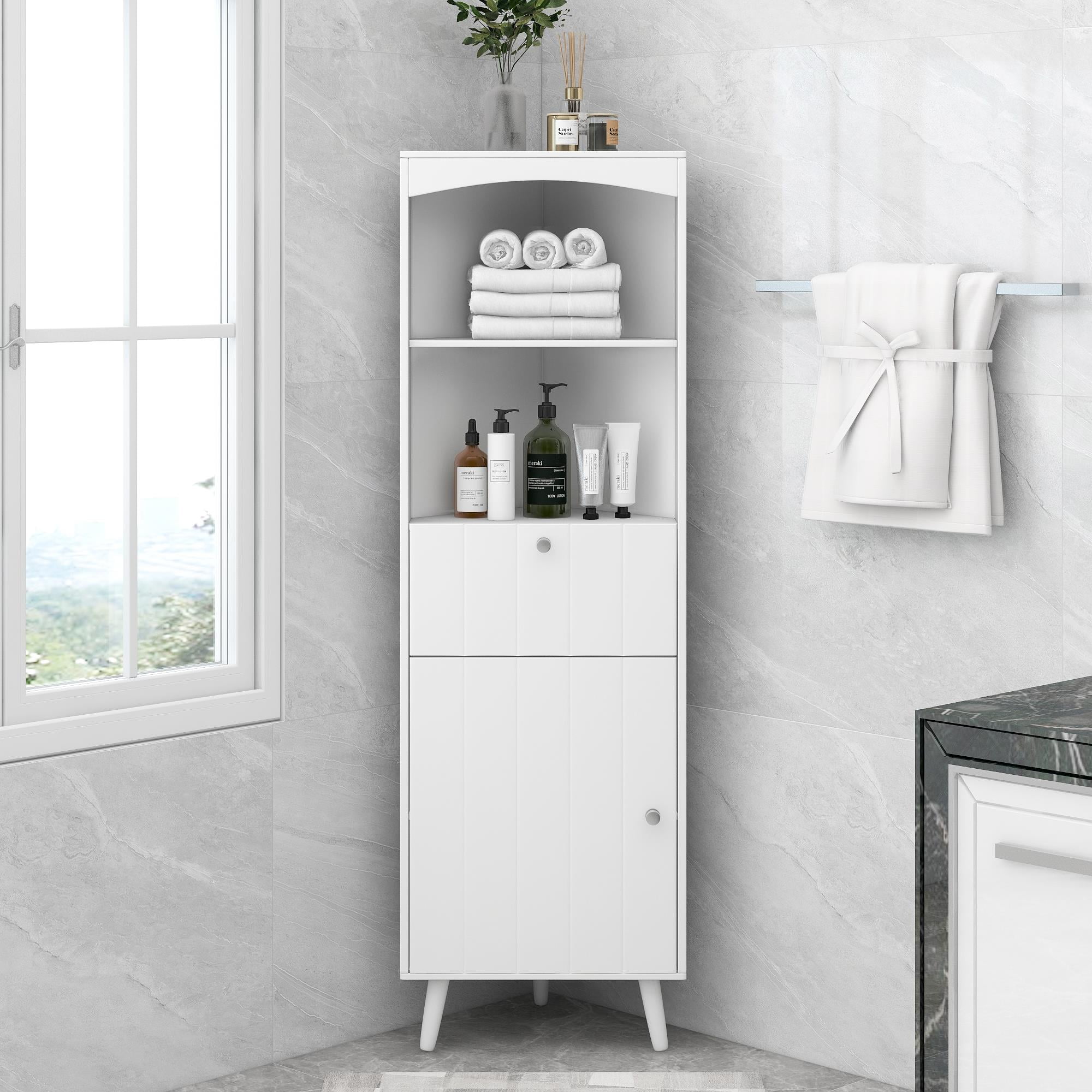 Ktaxon 60" Tall Bathroom Corner Free standing Bathroom Storage