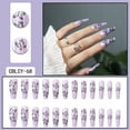 thumbnail image 2 of Uñas postizas bonitas, uñas largas, purpurina, pegamento con purpurina, uñas postizas, con pedrería, uñas brillantes para mujer, 1 ml, 2 of 2