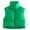 Green, variant on Women Winter Crop Puffer Vest Jacket Sleeveless Padded Gilet Khaki M