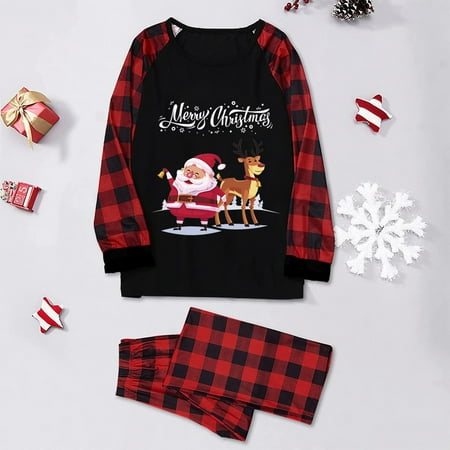 

Munlar Robes For Women Christmas Loungewear For Family Christmas Women Mommy Printed Top+Pants Xmas Family Matching Pajamas Set