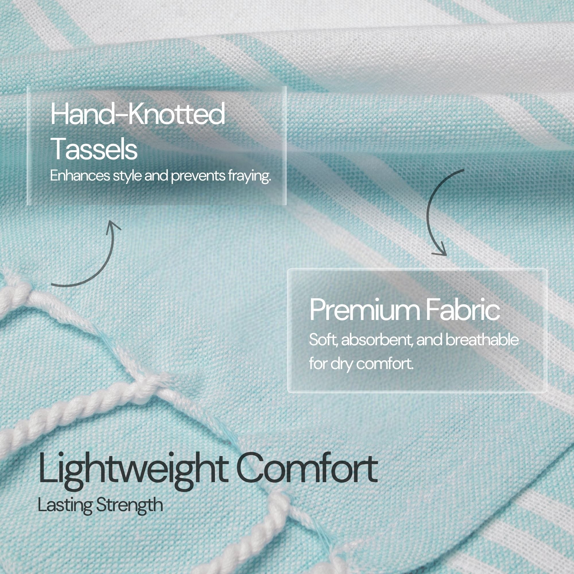 Top Cotton Cotton Turkish Beach Towel - 36” x 72”- Pack of 4 Large, Bathroom, Beach Essentials, Gym, Quick Dry for Shower, Lightweight Large Towels for All (Aqua)