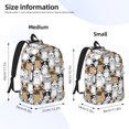 thumbnail image 2 of Adobk French Bulldog 2 Print Canvas Backpack, Adjustable Shoulder Straps Large Capacity Stylish Design for School, Travel, Office-Medium, 2 of 5