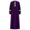 thumbnail image 3 of TSSOE Long Sleeve Muslim Abaya for Girls Liturgical Worship Costume Ramadan Prayer Robe Praise Dress Kaftan Maxi Gown Purple 10, 3 of 5