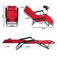 thumbnail image 5 of Qifang Dual-Purpose Folding Recliner Chair, Lightweight Foldable Camping Chair for Hiking Picnic Backyard，Red, 5 of 13