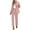 Pink, variant on Axiiglly Pant Suits for Women Dressy 2 Piece Outfit Long Sleeve Slim Fit Blazer with Straight Leg Pants Elegant Business Suit Sets