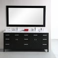 thumbnail image 4 of Design Element London 78" Double Sink Bathroom Vanity Set in Espresso with Carrara Marble Countertop, 4 of 6