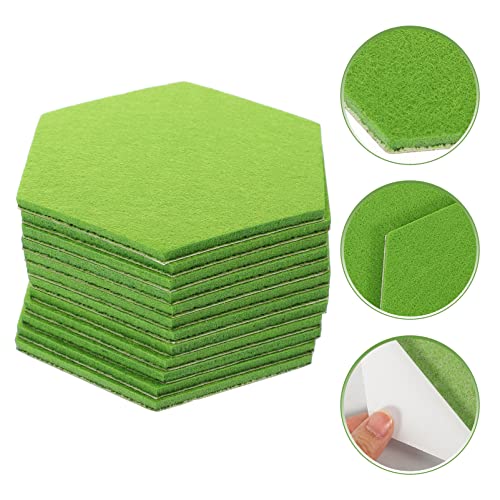 Felt Pin Boards for Walls 12Pcs Hexagon Felt Bulletin Board for Wall Pin Boards Self Adhesive Felt Cork Boards for Pictures Memo Notice Boards for Home Office