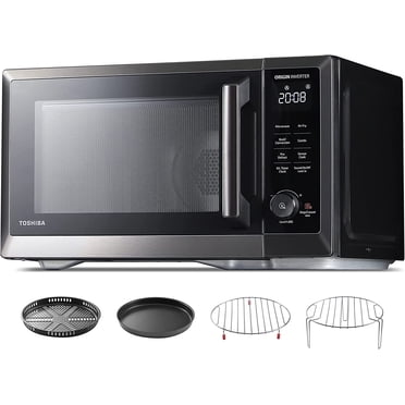 TOSHIBA 7-in-1 Countertop Microwave Oven Air Fryer Combo, Inverter, Convection, Broil, Speedy Combi, Even Defrost, Humidity Sensor, Mute Function, 27 Auto Menu&47 Recipes, 1.0 cu.ft/30QT, 1000W