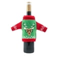 thumbnail image 3 of Bearachild Navidad tejer botella de vino muñeco de nieve guirnalda cubierta ropa cocina de cena para Año Nuevo suministros para arreglos de fiesta de Kits de decoración para fiestas Alce Bearachild HA070654-01, 3 of 6