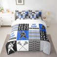 thumbnail image 2 of Homewish Lacrosse Game 7-Piece Bedding Comforter Set,Sport Theme King Bedding Sets,Waves Striped Lines Bed Sheets For Boys Kids,Breathable Home Decor, 2 of 8