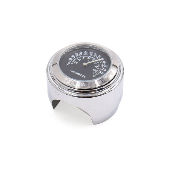 Unique Bargains 7/8" 1" Motorcycle Scooter Handlebar Temp Thermometer Gauge Dial Clock Watch