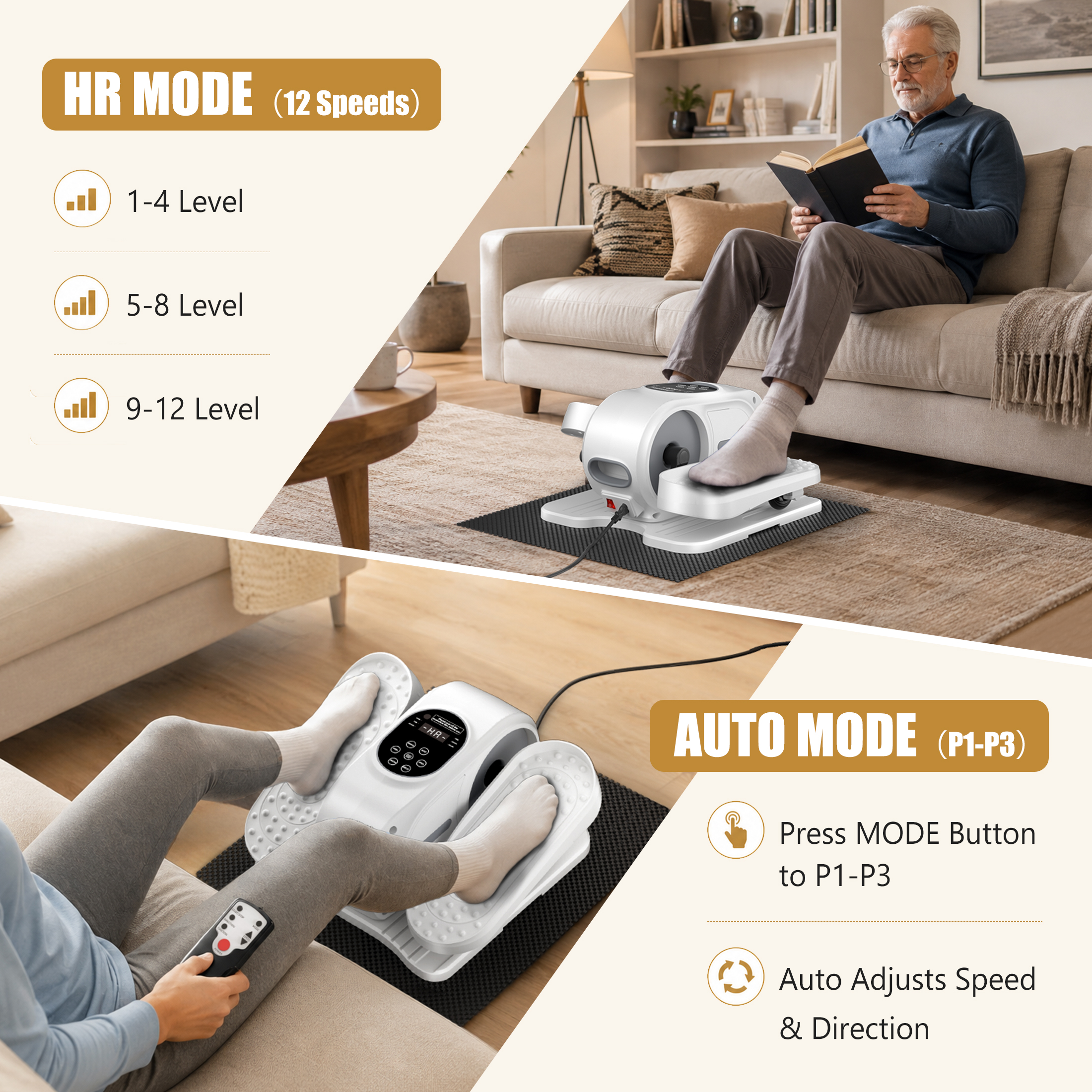 Funslim Under Desk Elliptical with Remote Control photo 6