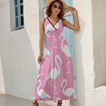 thumbnail image 2 of Flamingo Pattern Pattern Design Sleeveless Dress Summer Clothes for Women Women's Clothing 2025, 2 of 7