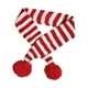thumbnail image 5 of Bufanda de punto navideña para perro, bufanda navideña para perro, mini animal para disfrazarse de fiesta S Blanco Raya Roja, 5 of 9