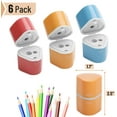 thumbnail image 2 of Mr. Pen- Pencil Sharpener for Colored Pencils, 6 Pack, 3 Hole, Pencil Sharpeners Manual, Handheld Pencil Sharpener, 2 of 8