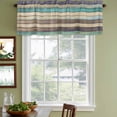 thumbnail image 3 of Brown Teal Home Curtain Valances for Windows, Kitchen Valance Window Treatments Panel 2 Pack, Vintage Farmhouse Retro Wooden Rod Pocket Short Curtains for Bathroom Bedroom 60 x 18 Inch, 3 of 8