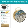 thumbnail image 5 of The Beadsmith Wire Elements Craft Wire – Tarnish Resistant, Soft Temper, Round, Bare Gold Brass Color – 0.81mm, 20 Gauge, 10 Yard Spool – Jewelry Making, Wire Wrapping, Floral, & Other DIY Crafts, 5 of 7