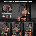 thumbnail image 6 of Home Gym Station,Multifunctional Home Gym Equipment,Workout Station with 150LBS Weight Stack,Exercise Equipment with Pulley System for Full Body Training, 6 of 9