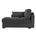 thumbnail image 4 of DREAMSIDEA Oversized Chaise Lounge for Living Room Modern Corduroy Sofa with Right Armrest Indoor Lounge Chair,Dark Grey, 4 of 9