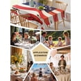 thumbnail image 6 of American Flag Tablecloth Rectangle Table Cloth 60x84, Waterproof Outdoor Table Cloth Decorative Table Cover Protectors, Red Blue USA Flag Washable Table Cover for Kitchen Dinning Party, 6 of 8