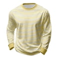 thumbnail image 3 of Men's Red White Wide Striped Sweatshirt, Long Sleeve Crew Neck Carnival Costume Shirt for Festival Party, 3 of 4
