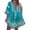 Blue-01, variant on perfectbot Womens V-Neck Ethnic Dresses Summer Loose Short Sleeve Beach Cover Up Casual Sundresses
