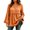 Orange, variant on Women V Notch Button Front Tassel Blouse Long Bell Sleeve Loose Peplum Tops Fall Winter Fashion Clothes