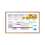 ApoloSign 15.6 inch Digital Calendar, Dual-Mode Smart Wall Planner & Interactive Display Electronic Touchscreen Chore Chart for Family Schedules, Sync Calendars, No Subscription (Teak)