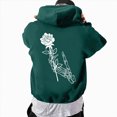thumbnail image 6 of YIWULA Men's Zip-Up Hoodies Solid Hip-Hop Y2K Oversize Wash Old Craft Basic Hoodies Heavyweight Casual Fit Sweatshirt(S,Green), 6 of 8
