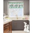 thumbnail image 5 of Easter Truck with Colorful Eggs and Rabbit Window Valances,Rod Pocket Kitchen Curtain Valance, Teal Buffalo Plaid Short Valance Window Treatment Topper Curtains for Living Room Bedroom,54x18In, 5 of 6