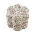 thumbnail image 2 of Rustic Manor Lavigne Linen Flower Shaped Ottoman with Nailhead Trim, Cluster Red, 2 of 7