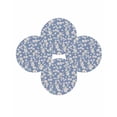 thumbnail image 7 of 13 Inch Round Placemats Set of 4, Watercolor Floral Non Slip Heat Insulation PP Table Mats, Spring Flower Leaves Botanical Blue Washable Place Mats for Kitchen Dining Party Table Decor, 7 of 7