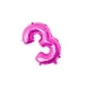 thumbnail image 3 of 16 pulgadas Tamaño grande Oro Plata Rosa Oro Número Globo Cumpleaños Decoraciones para fiestas de bodas Globos de aluminio Niño Niño Juguete Kits de decoración para fiestas Rosa roja tres Cateissary HA002665-83, 3 of 6
