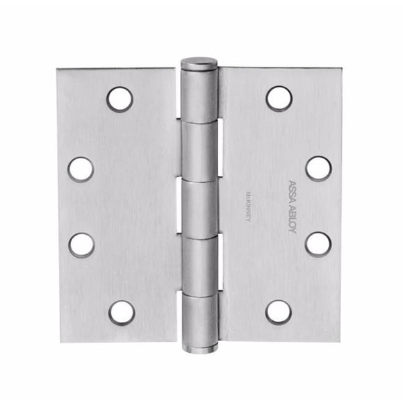 4.5 x 4.5 in. Square Corner Standard Weight Five Knuckle Hinge, No.55755 Satin Chrome